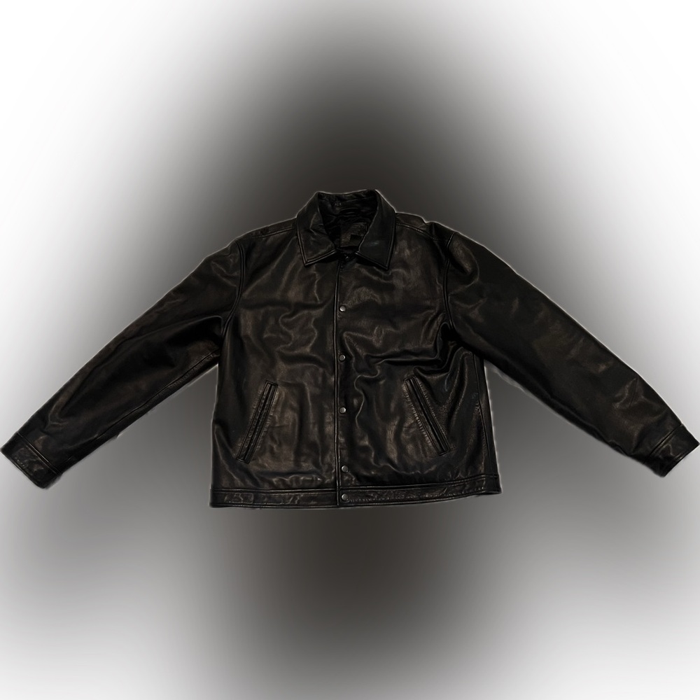 XL J Crew 
Men’s leather jacket.
